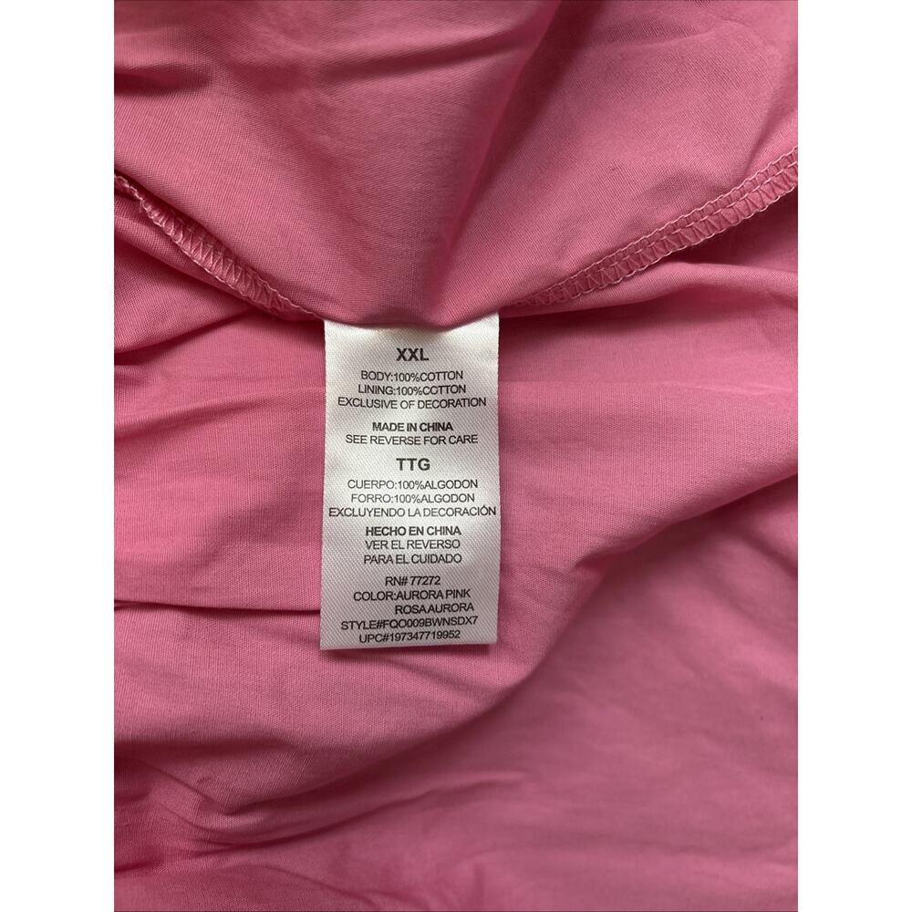 NEW French Connection Embroidered Peasant Dress Sz XXL Pink Boho Country Rustic - Picture 9 of 9
